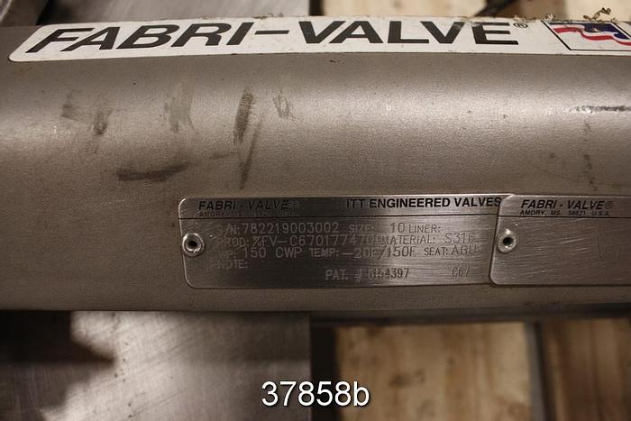 Used Fabri 10" Hand Operated Knife Gate Valve #37858