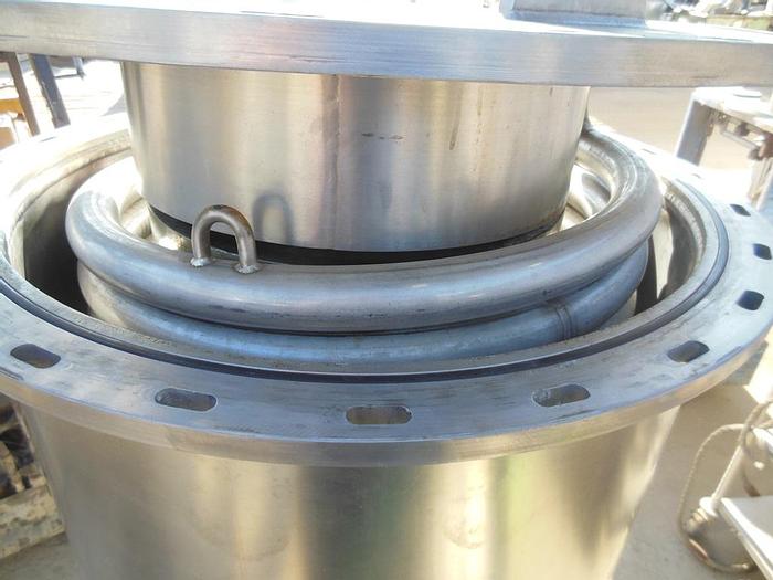 Used Tank, 125 Gallon, 316 Stainless Steel, 28" x 48", FT/DB, Internal Coils, #S742283