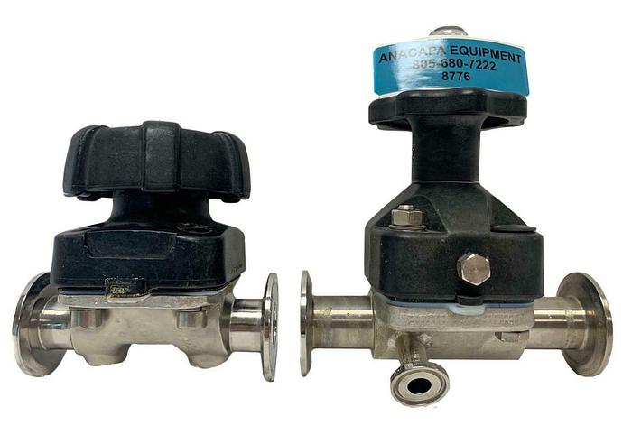 Used ITT Industries Pure-Flo & Gemu 2" Sanitary Diaphragm Valves Lot of 2 (8776)W