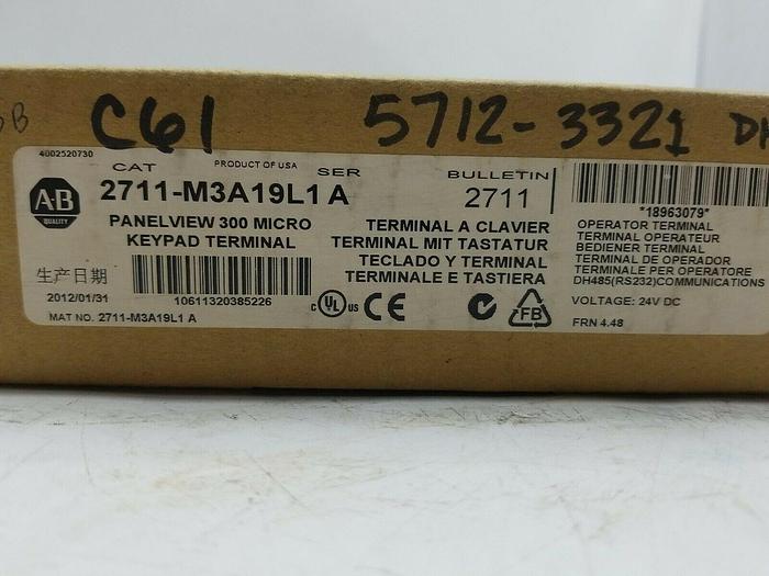 Allen Bradley 2711-M3A19L1 Ser A FRN 4.48