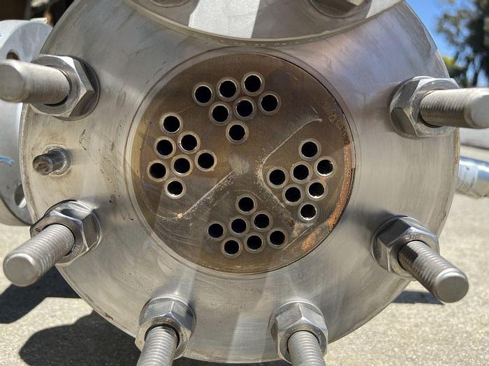 Used Heat Exchanger, Shell & Tube, 16 SF, S/st, 150 PSI, Allegheny Bradford #S744643