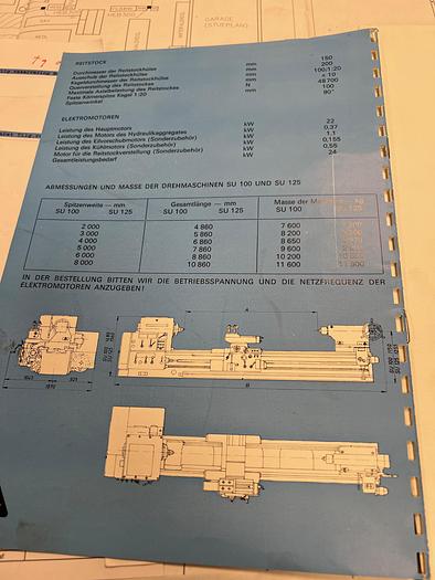 Used BRUGT DREJEBÆNK FABRIKAT TOS, MODEL SU 100 X 3000