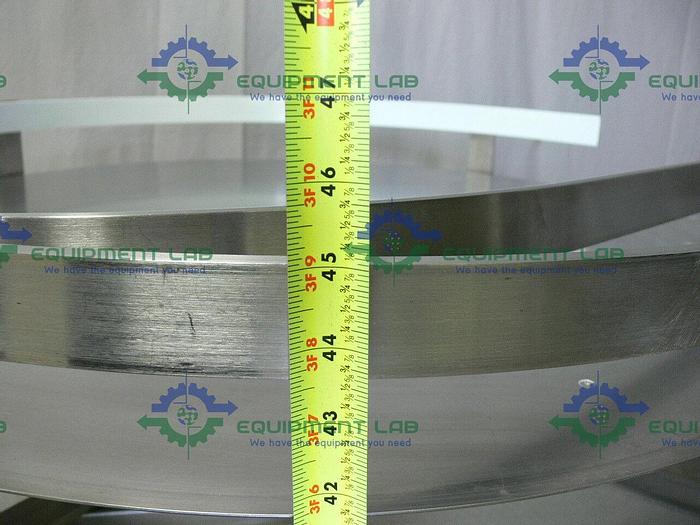 Used Stainless Steel Dual 36" Diameter Accumulation / Feeding Production Turntable