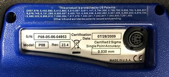 Used 2007 Faro Arm P08 Platinum - Portable CMM