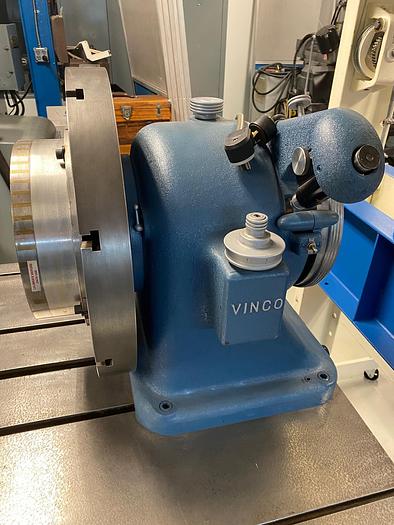 Used Vinco Precision Gear Inspection Unit Rotary Table, Tailstock on T-Slotted Base