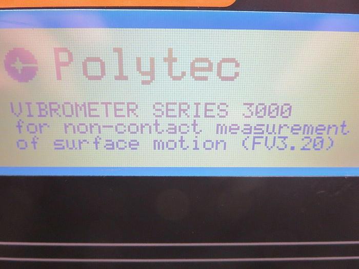 Used PolyTec, OFV3001, Vibrometer Controller, 100/115/230 VAC, 50/60 HZ, Powers On