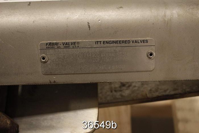 Used Fabri 6" Hand Operated Knife Gate Valve #36549