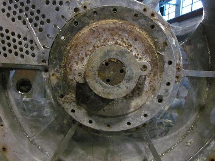 Used Morden 34H300 Pulping Unit, Bearing Unit, Extraction Chamber And Hub, 34" Plate Size, Hole Size Of Plate 0.750", 6-Plates, Vertical Unit, Plate #34Hav131.750, Continuous #9784