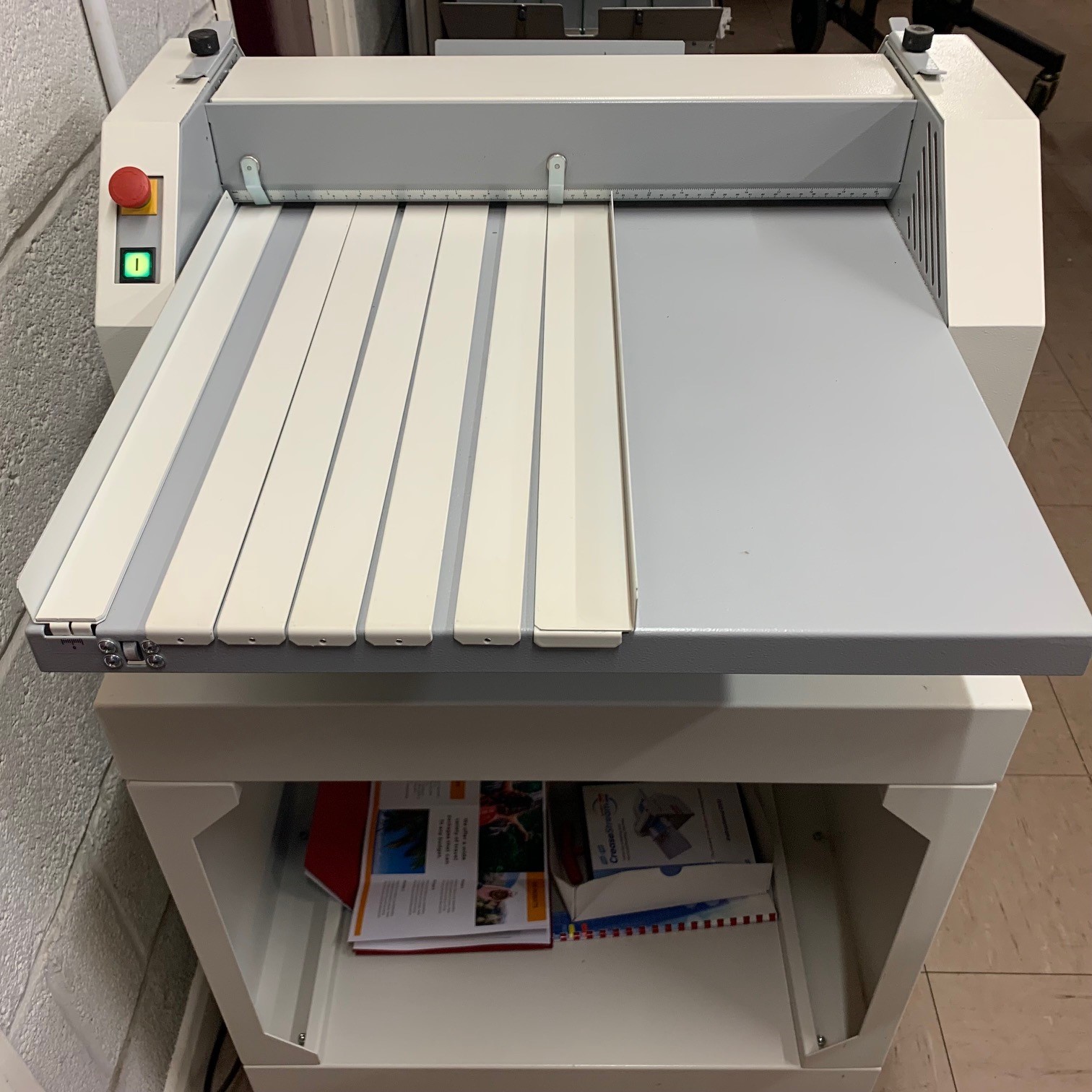 Used Creasestream Junior Electric Creaser Including Mobile Cabinet