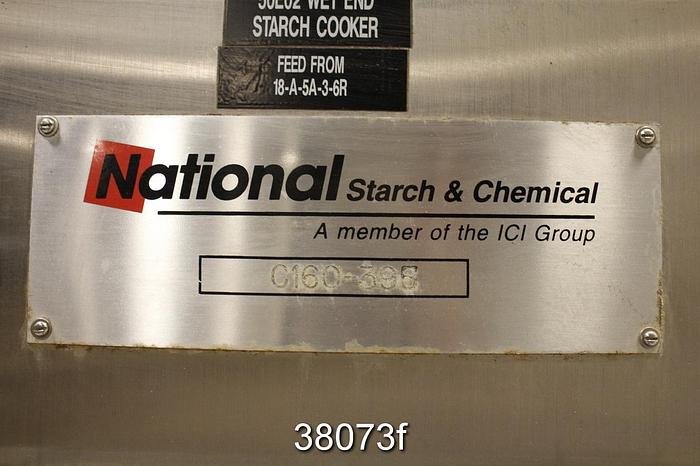 Used National Starch Model C160-395 Skid Mounted Starch Cooker #38073