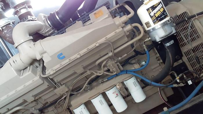 Used Cummins KTA38-G3 with Stamford alternator in container with Low hours.