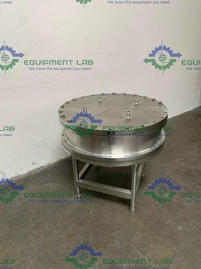 Used Stainless Steel 800mm x 200mm Chromatography Column w/ Micron Filter Mesh 45 PSI