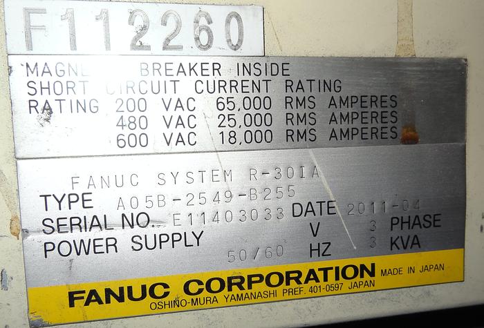 Used FANUC ARCMATE 120iC/10L 6 AXIS CNC MIG WELDING ROBOT WITH R30iA CONTROLLER