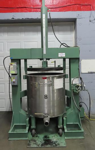 Used MYERS ENGINEERING HYDRAULIC RAM DISCHARGE PRESS