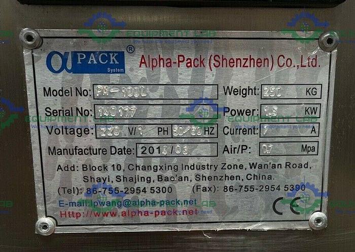 Used Alpha Pack PA-100L Auto Packing Machine