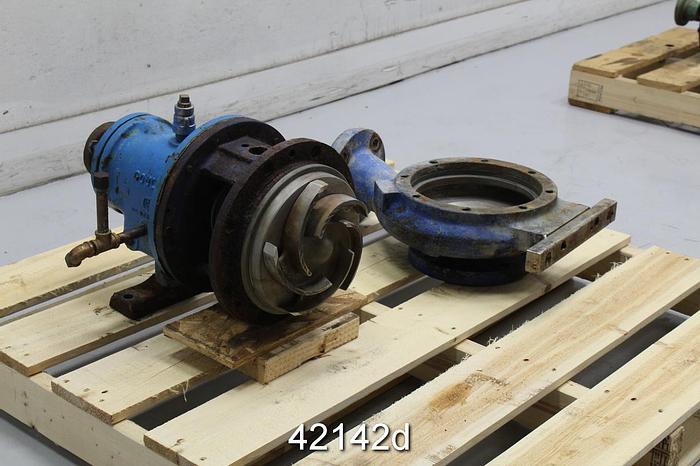 Used Goulds 3196 3x4x10 Pump, Stainless Steel Casing #42142