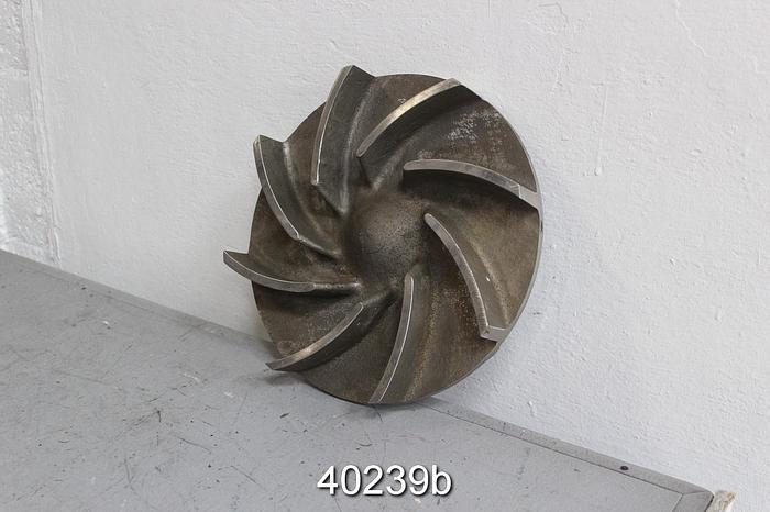 Used Goulds CV 3196 Pump Impeller, 8-Vane, CD4M Stainless Steel #40239