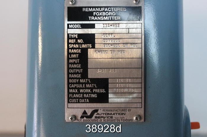 Used Foxboro 13A-HS2 Pressure Transmitter #38928