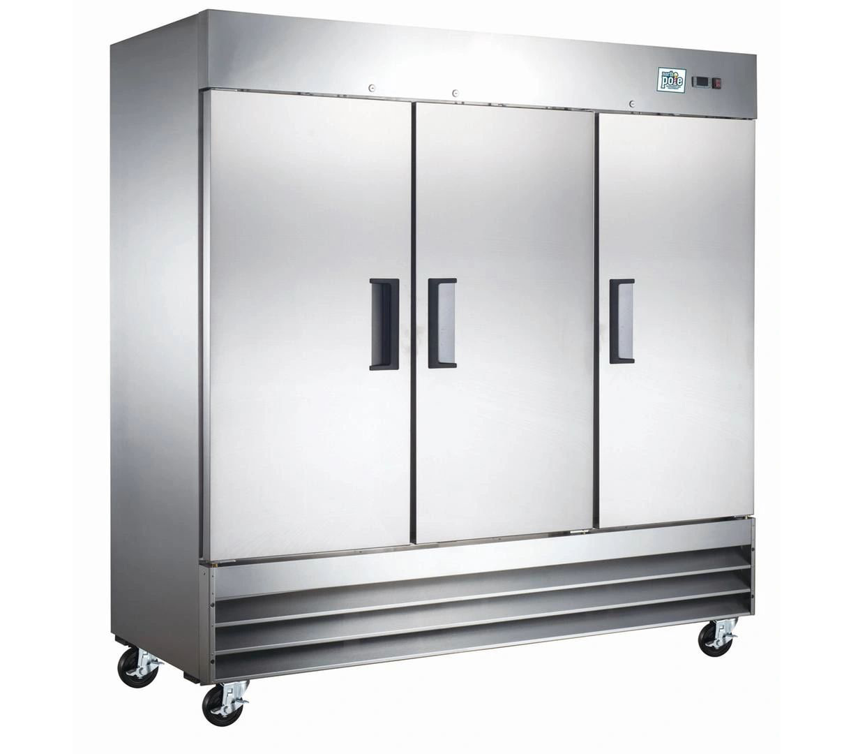 Elite Stainless Steel Three Door Reach-In Freezer