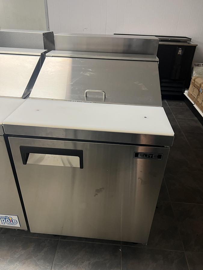 Elite 27" Refrigerated Sandwich Prep Table – 1 Door Commercial Prep Refrigerator