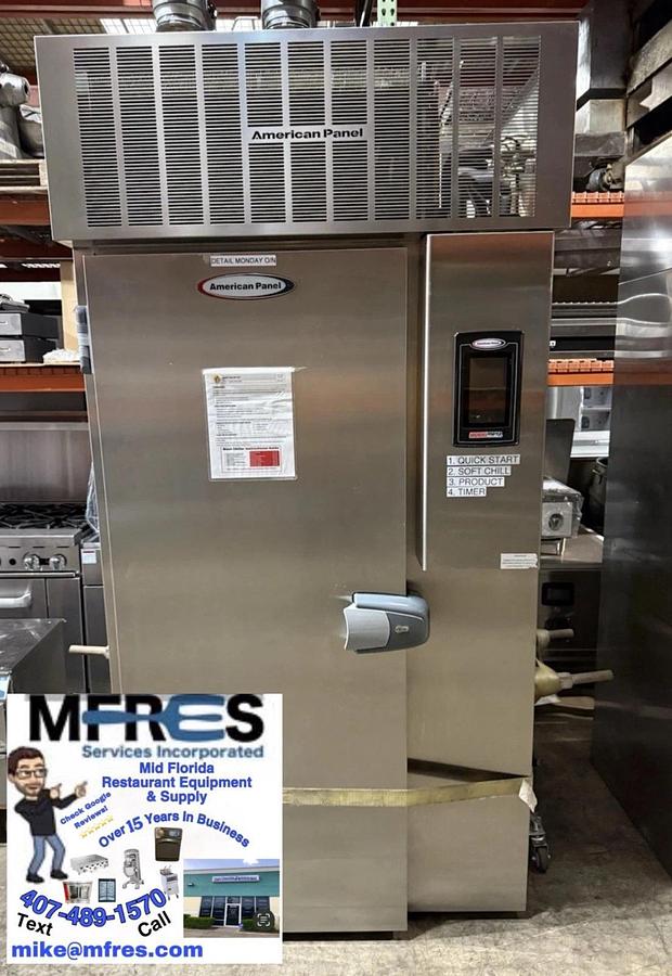 Used AMERICAN PANEL AP20BCF200-3-P HURRiCHiLL 48" Floor Model Roll In BLAST CHILLER