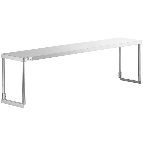 Elite Stainless Steel Single Deck Overshelf - 12" x 72" x 19 1/4"