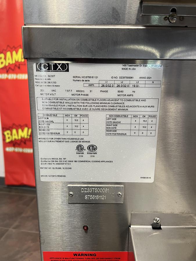Used Middleby Marshall CTX Double Deck Conveyor Oven