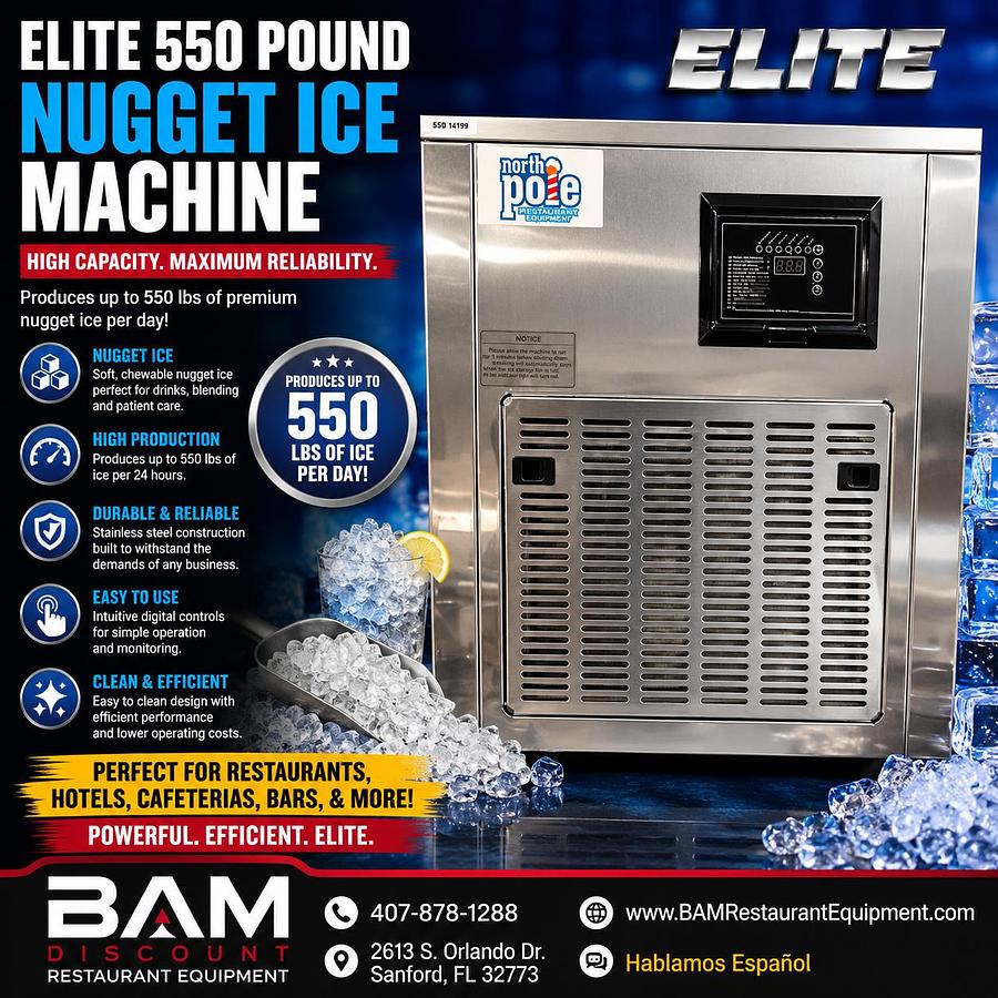 North Pole 550 Pound Nugget Ice Machine
