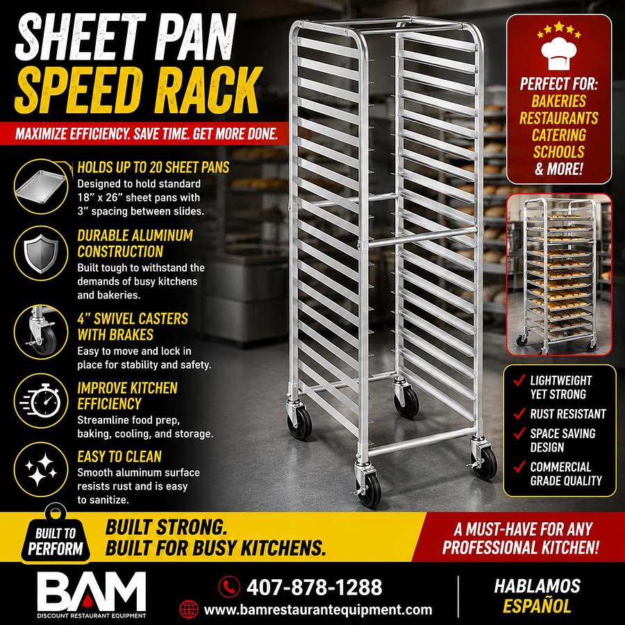Sheet pan speed rack