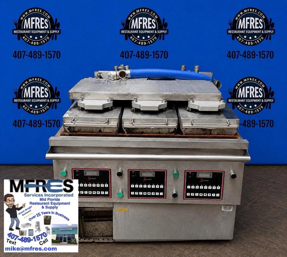 Used Garland Xpress XPE 36" Triple Clamshell Griddle Natural Gas  NICE SHAPE!