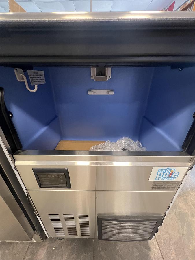 North Pole 270 lb Commercial Nugget Ice Machine – Undercounter – Stainless Steel – 115V