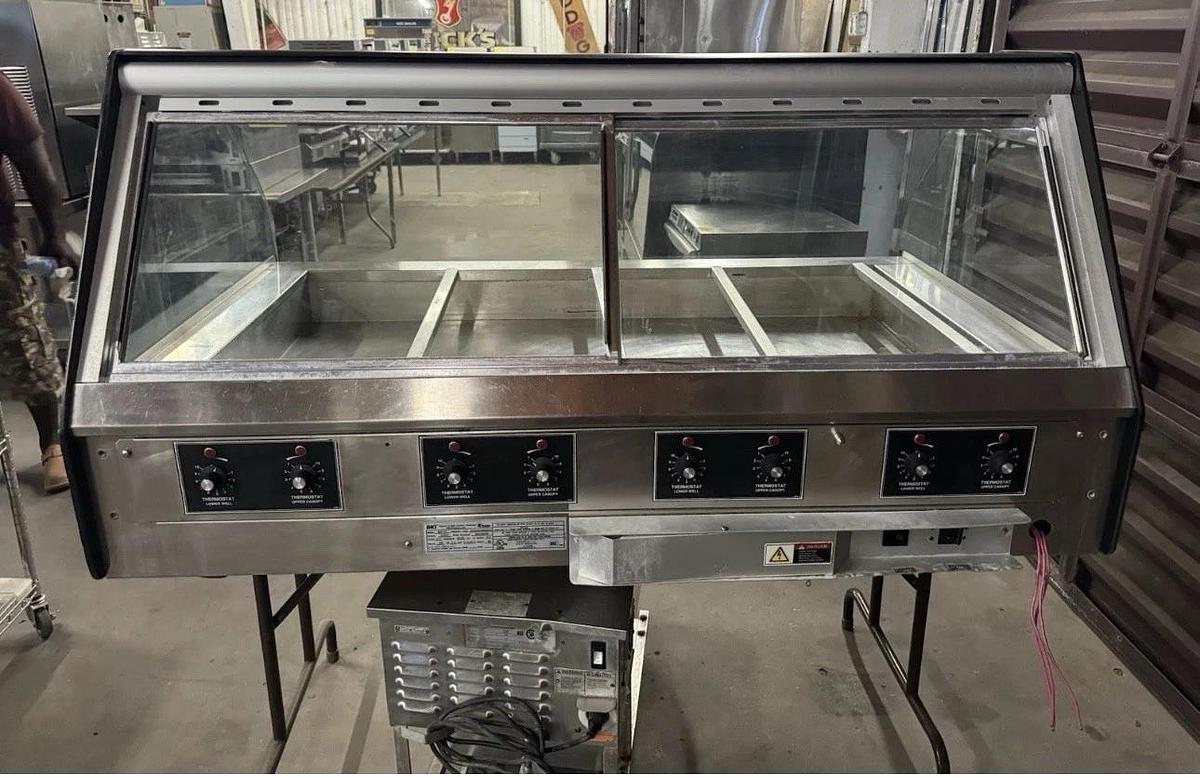 Used BKI Countertop Heated Glass Display Case  208v 1/3 Ph Model WDC-4T VERY NICE!