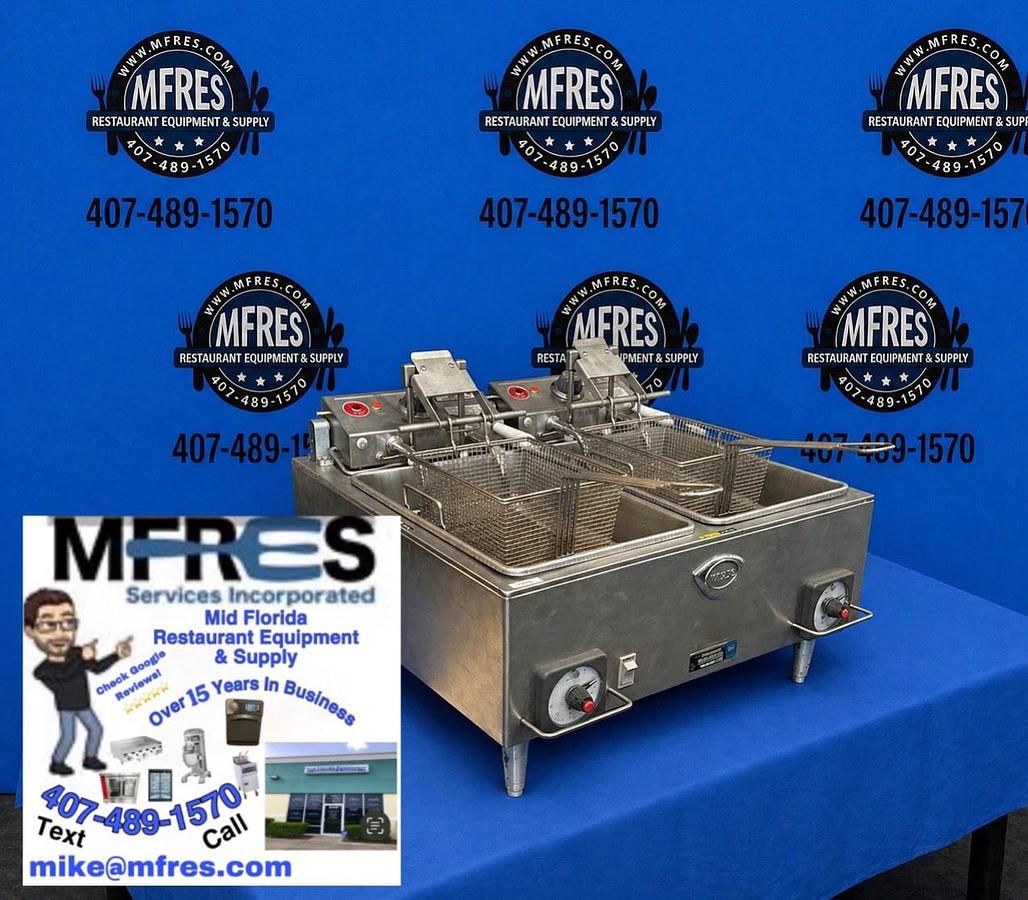 Wells F-88 Countertop High Watt Dual Pot 30lb Electric Fryer 208V 3 Phase NICE!