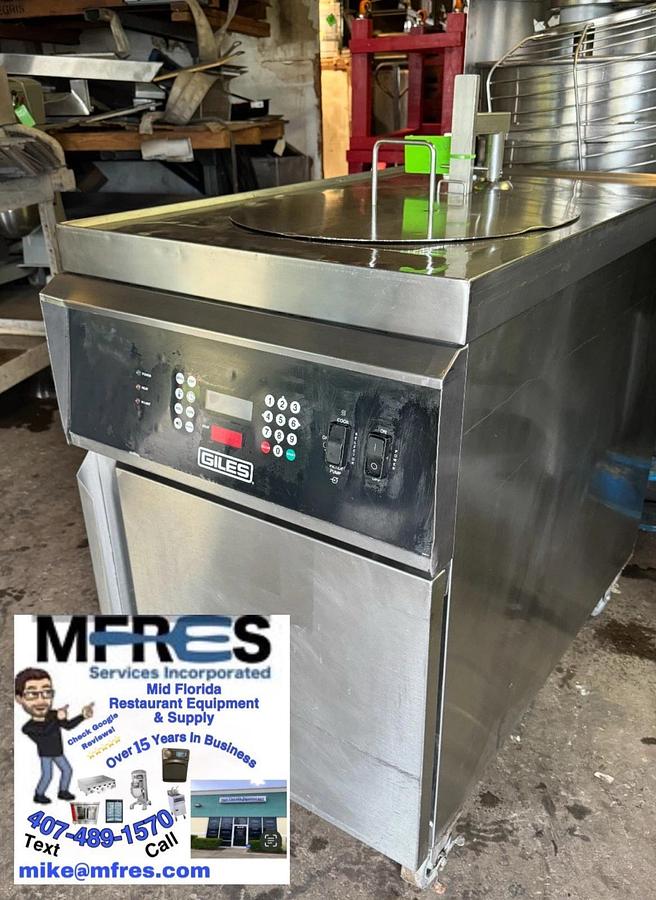 Used GILES Ventless Electric Fryer w/Auto Lift Model GEF-720-VH 208V 3PH GREAT SHAPE!