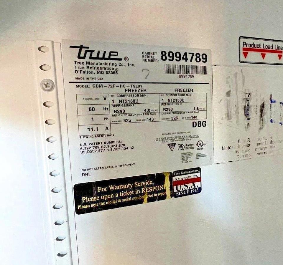 Used TRUE GDM 72F FREEZER MERCHANDISER 220V NICE SHAPE!