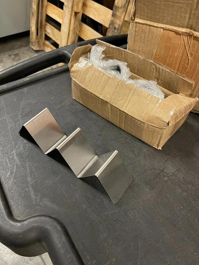 Stainless Steel Taco Holder with 2 or 3 Compartments - 8" x 4" x 2" PACK OF 12