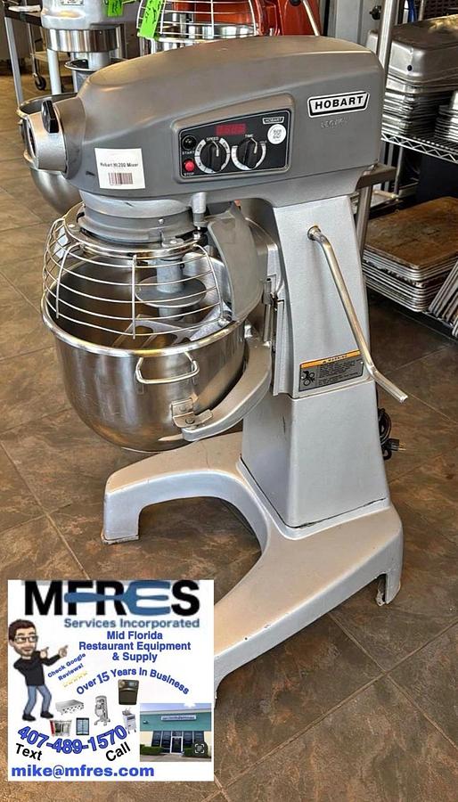 Used Hobart Legacy HL200-10STD 20 Qt Planetary Floor Mixer 120V 1/2HP Great Shape!