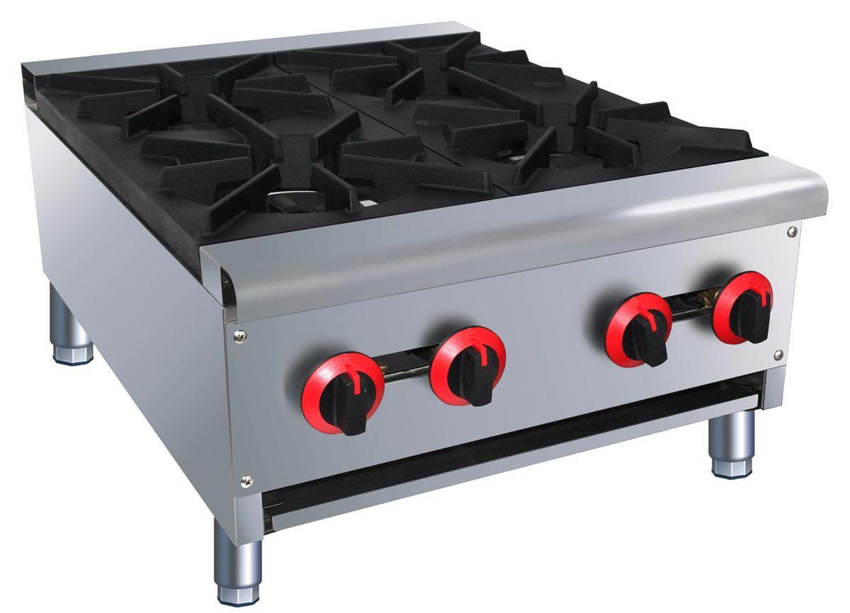 ELITE HS-4 Heavy Duty Stainless Steel 24" Four Burner Hot Plate