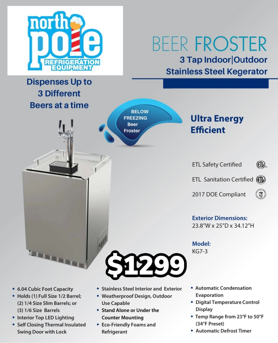 Elite 3 Tap Kegerator