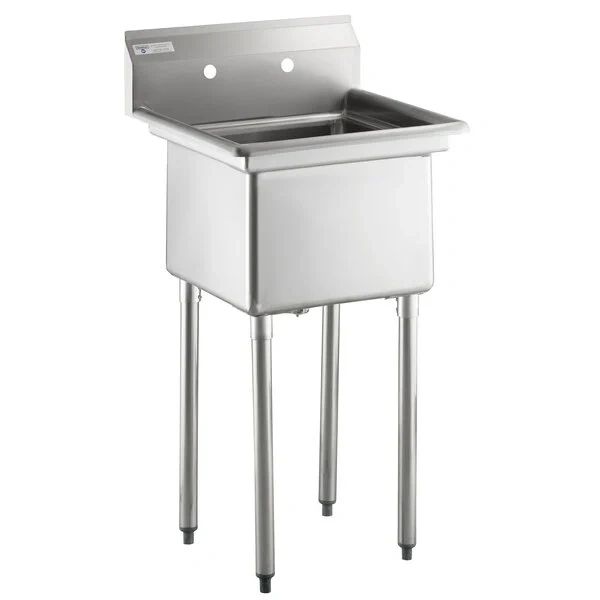 Elite Stainless Steel One Compartment Commercial Sink without Drainboard