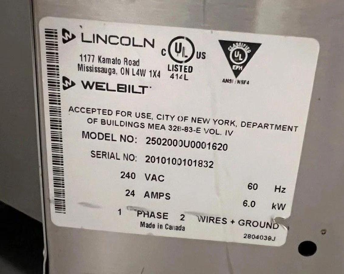 Refurbished 2020 LINCOLN IMPINGER 2502 16" BELT WIDTH 240V PIZZA OVEN GREAT SHAPE!