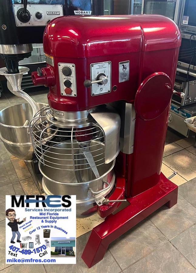 Used HOBART H600T 60 Qt Mixer 2HP 200V 3 Phase W/ New Bowl & Paddle  BEAUTIFUL SHAPE!