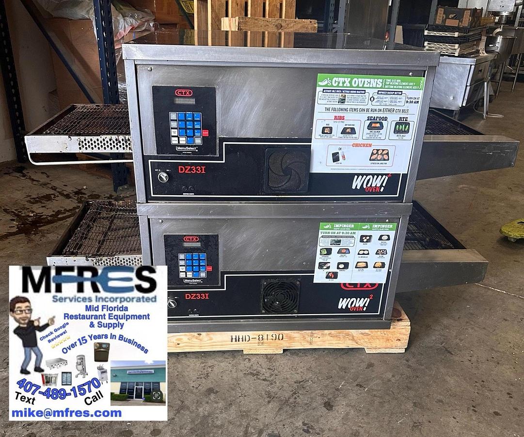 Refurbished 2019 Middleby Marshall CTX DZ33I Electric Pizza Conveyor Oven 208V 1/3 Phase