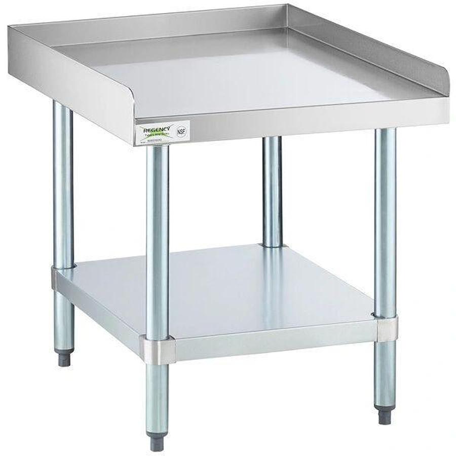24'x 24' Stainless Steel Equipment Stand with Galvanized Undershelf