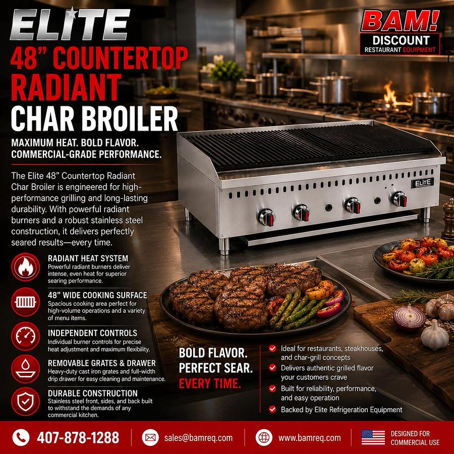 ELITE ECG48 Gas Radiant Charbroiler | 48"