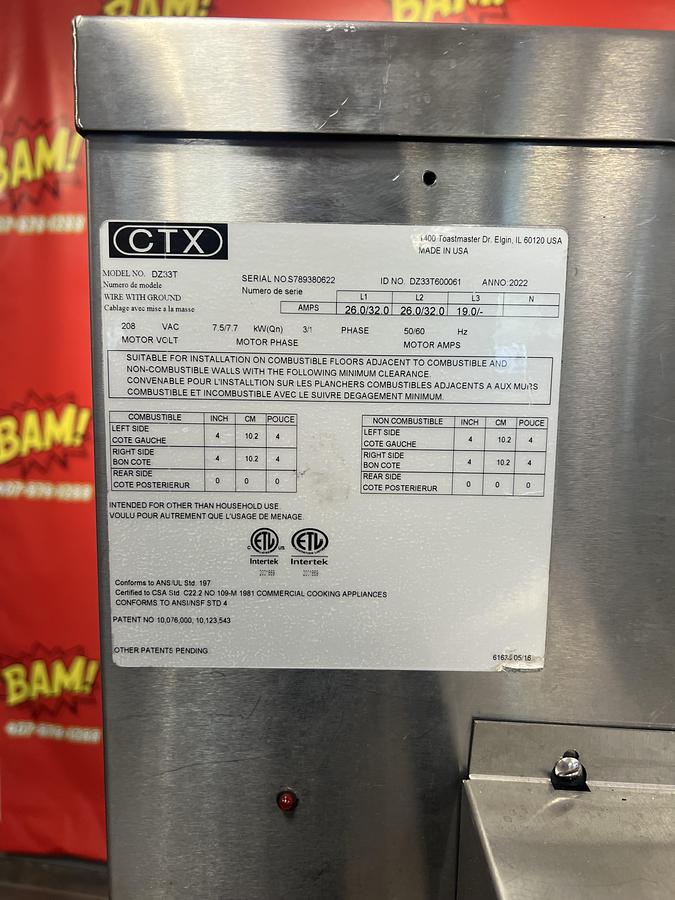 Used Middleby Marshall CTX Double Deck Conveyor Oven