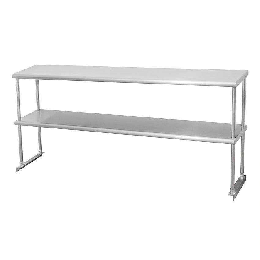Elite Stainless Steel Double Deck Overshelf -14" Deep - Size: 36"