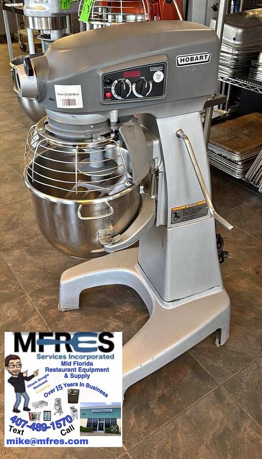 Used Hobart Legacy HL200-10STD 20 Qt Planetary Floor Mixer 120V 1/2HP Great Shape!