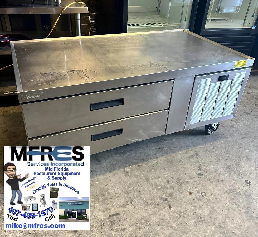 Used Delfield F2956CP 56" Two Drawer Refrigerated Chef Base GREAT WORKING SHAPE!