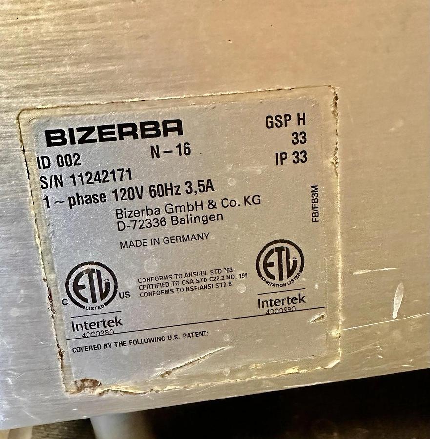 Used 2016 13" Bizerba Commercial Deli Slicer GSP H VERY NICE WORKING SHAPE!